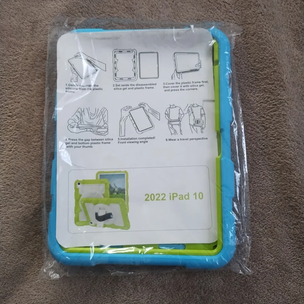 iPad Protective Case - Blue and Green